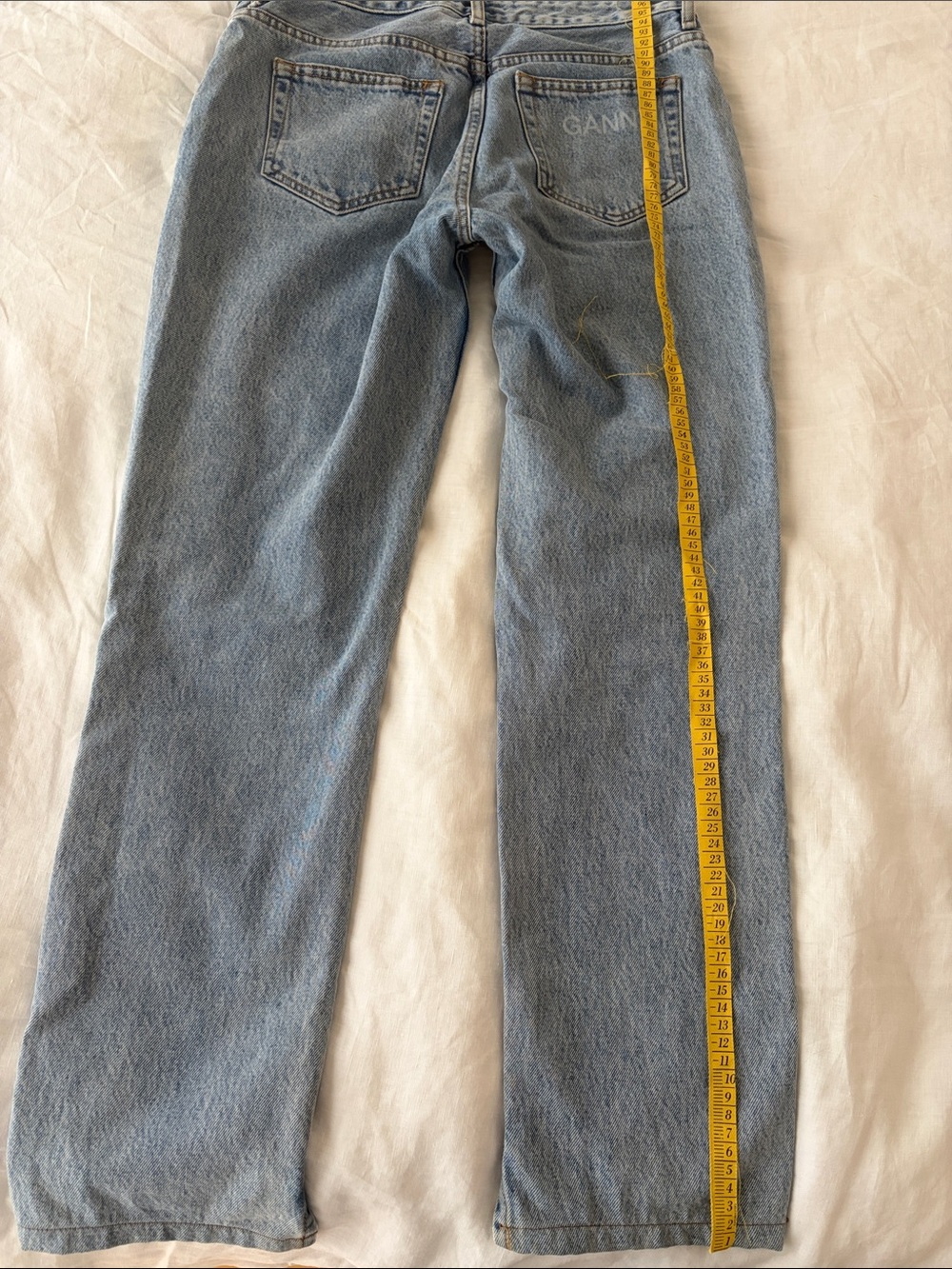 Ganni Light Blue Straight Leg Jeans - Picture 6 of 8